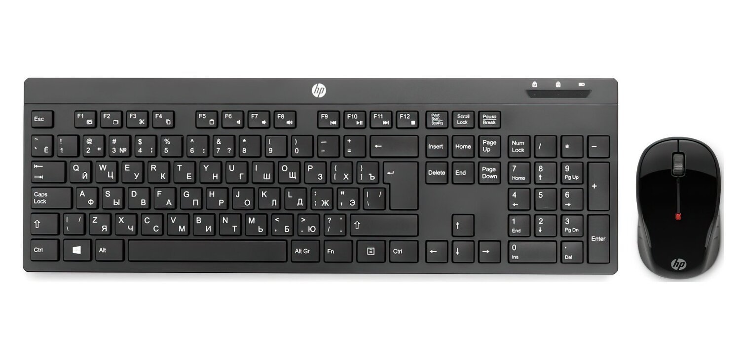 Как подключить клавиатуру hp wireless keyboard and mouse 200