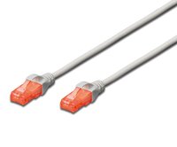 Патч-корд DIGITUS CAT 6 UTP, 1м, AWG 26/7, Cu, LSZH, серого цвета