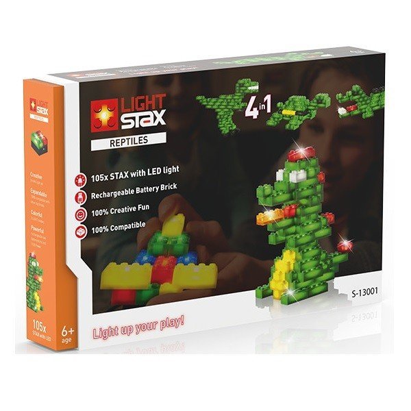 

Конструктор Light Stax с LED подсветкой Reptiles 104 эл. (LS-S13001)