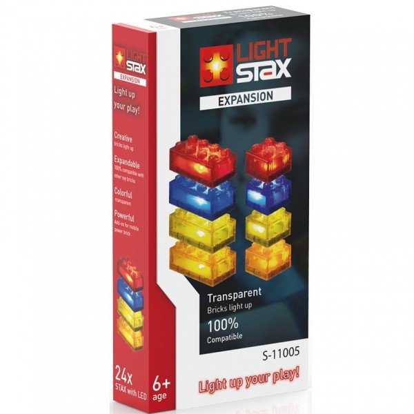 

Конструктор Light Stax с LED подсветкой Expansion Transparent 24 эл. (LS-S11005)
