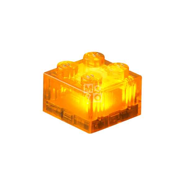 Акція на Конструктор Light Stax с LED подсветкой Transparent оранжевый 1 эл. 2х2 (LS-S11904-05) від MOYO