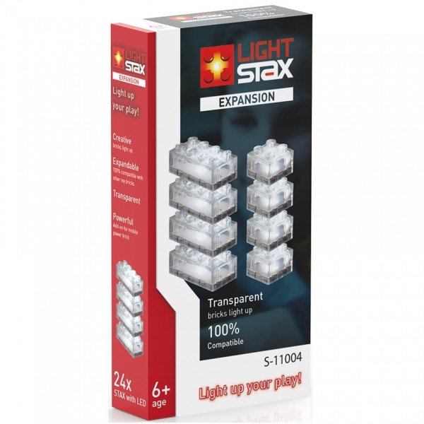 

Конструктор Light Stax с LED подсветкой Expansion Transparent 24 эл. (LS-S11004)