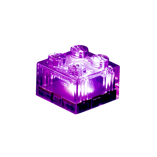 

Конструктор Light Stax с LED подсветкой Transparent сиреневый 1 эл. 2х2 (LS-S11904-07)