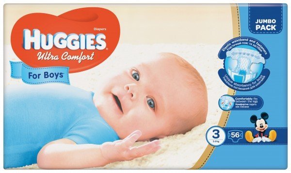 

Подгузники Huggies Ultra Comfort 3 Jumbo для мальчиков 56 шт