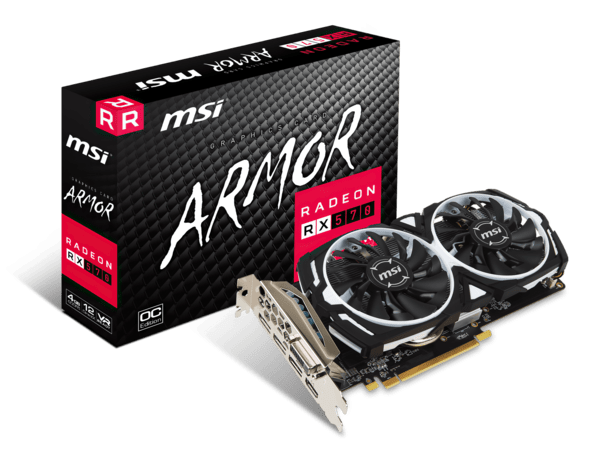 

Видеокарта MSI Radeon RX 570 4GB DDR5 Armor OC (RX_570_ARMOR_4G_OC)