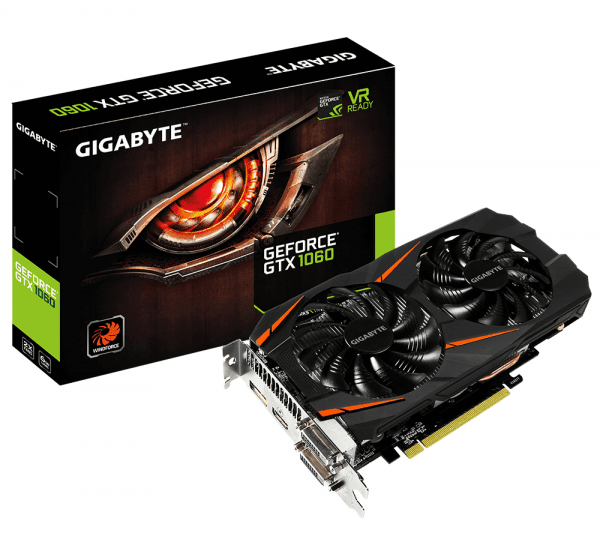 

Видеокарта Gigabyte GeForce GTX 1060 6GB GDDR5 Windforce (GV-N1060WF2-6GD)