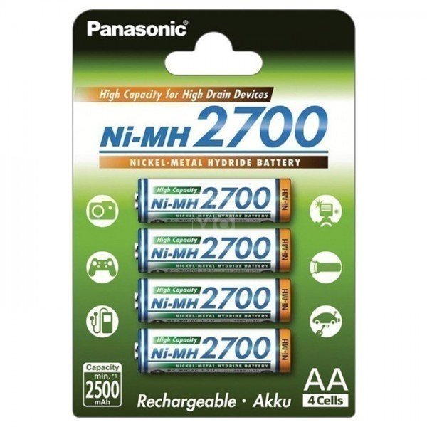 

Аккумулятор Panasonic High Capacity AA 2700 mAh 4BP NI-MH