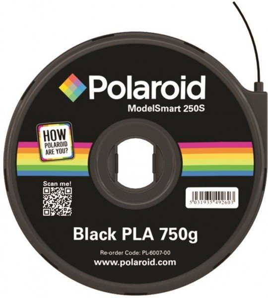 

Картридж с нитью Polaroid 1.75мм/0.75кг PLA ModelSmart 250s Черный