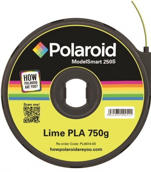 

Картридж с нитью Polaroid 1.75мм/0.75кг PLA ModelSmart 250s Лаймовый