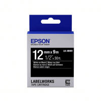  Картридж зі стрічкою Epson LK4BWV принтерів LW-300/400/400VP/700 Vivid White/Black 12mm/9m (C53S654009) 