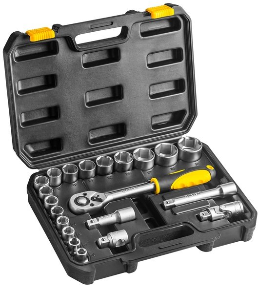 

Набор торцевых головок TOPEX 1/2" 21 предмет CrV 38D642