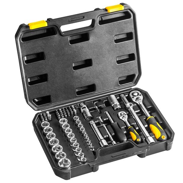 

Набор торцевых головок TOPEX 1/2" 72 предмета CrV 38D643