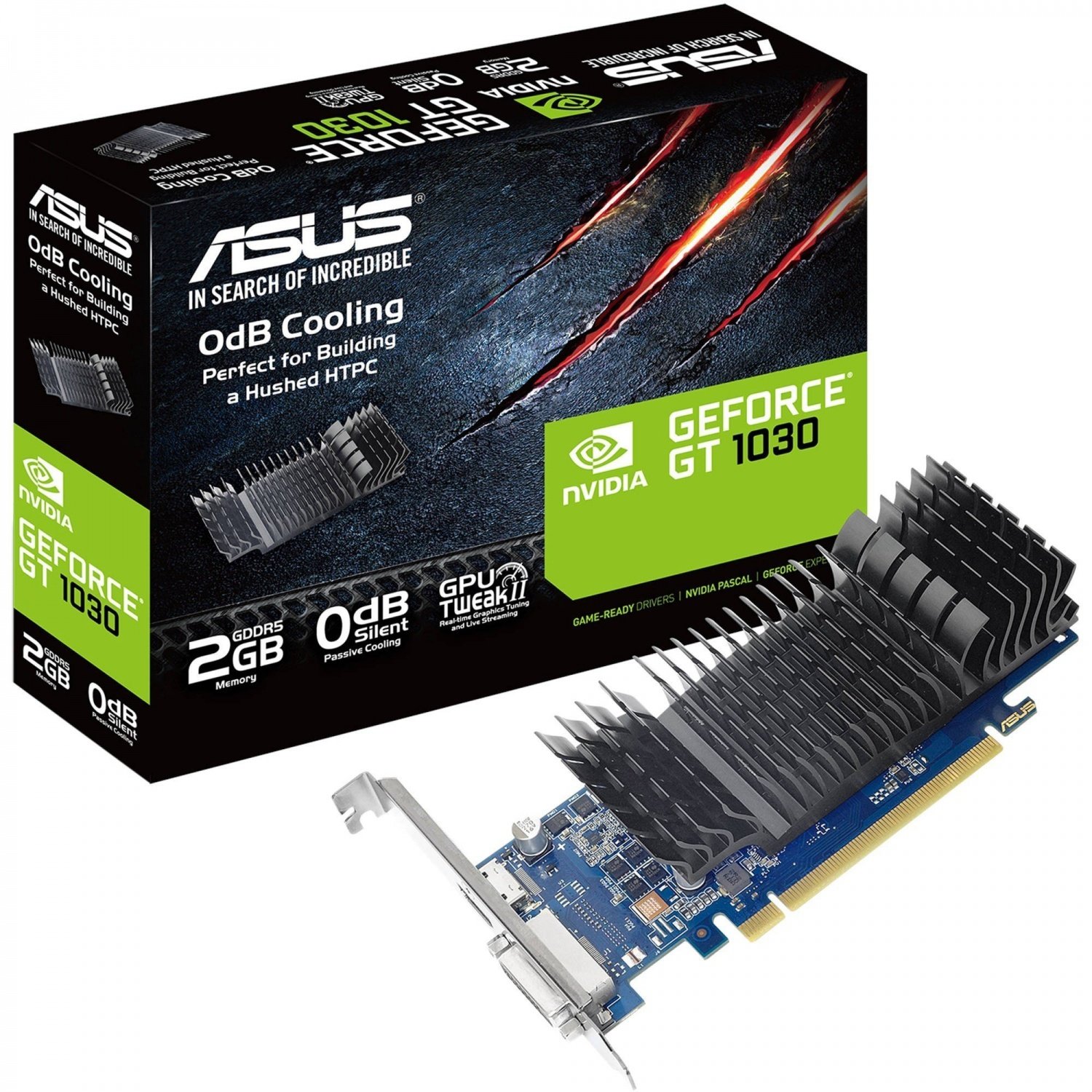 ≡ Видеокарта ASUS GeForce GT 1030 2GB DDR5 (GT1030-SL-2G-BRK.