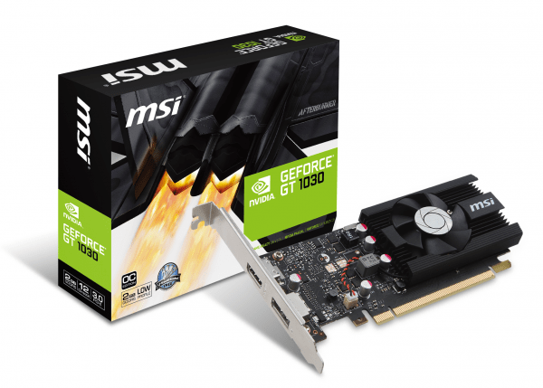 

Видеокарта MSI GeForce GT 1030 2GB GDDR5 Low Profile OC (GF_GT_1030_2G_LP_OC)