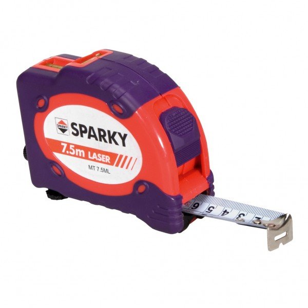 

Рулетка измерительная Sparky 7.5м с лазером