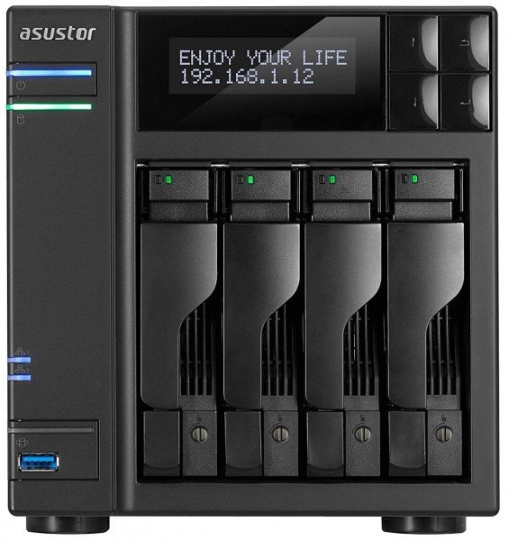 

Сетевое хранилище ASUSTOR AS6404T 4x2.5/3.5 SATA, 40TB