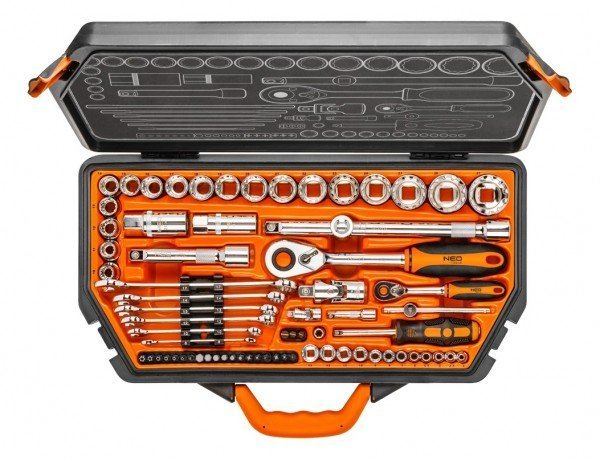 

Набор торцевых головок NEO 1/2", 1/4" 71 предмет (08-635)