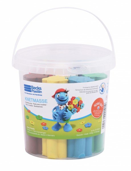

Пластилин классический Becks Plastilin 1000г 8 цветов в ведерке (B100524)