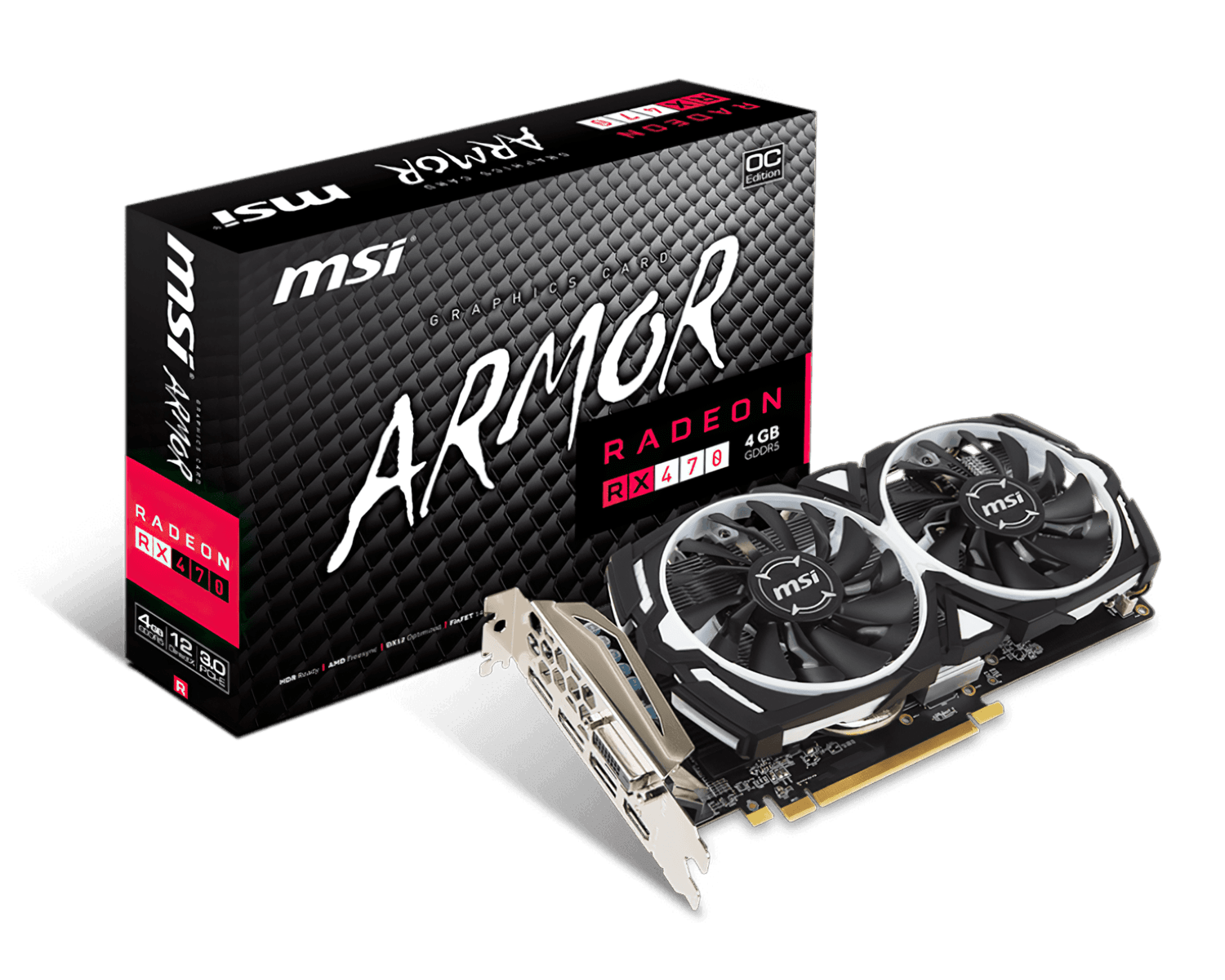msi radeon rx 470 4gb ddr5 armor btc edition