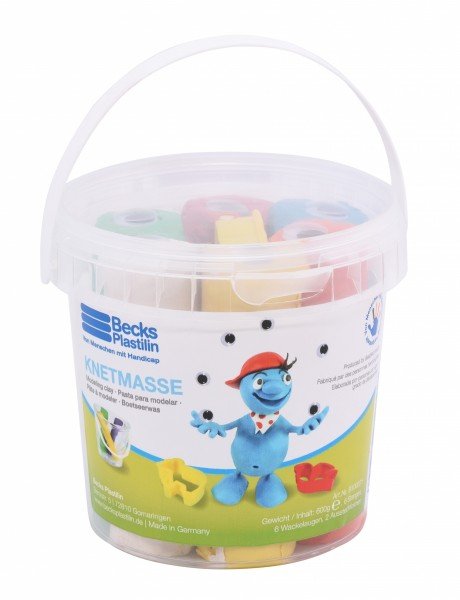 

Пластилин классический Becks Plastilin 600г 6 цветов с формами в ведерке (B100371)