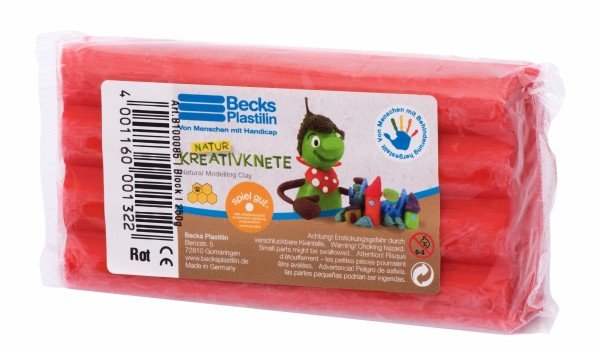 

Пластилин восковой Becks Plastilin 250г красный (B100085)