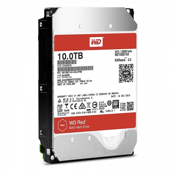 

Жесткий диск внутренний WDC HDD SATA 10TB 6GB/S 256MB/RED (WD100EFAX)