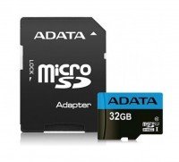 Карта памяти Adata microSDHC 32GB Class 10 UHS-I R10/W5MB/s + SD-адаптер