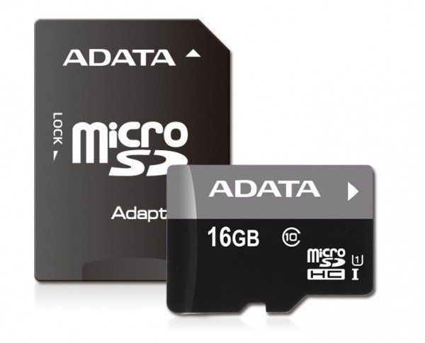 

Карта памяти Adata microSDHC 16GB Class 10 UHS-I R10MB/s + SD-адаптер