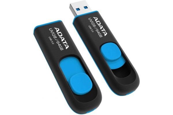 

Накопитель USB 3.0 ADATA UV128 32GB Black/Blue (AUV128-32G-RBE)