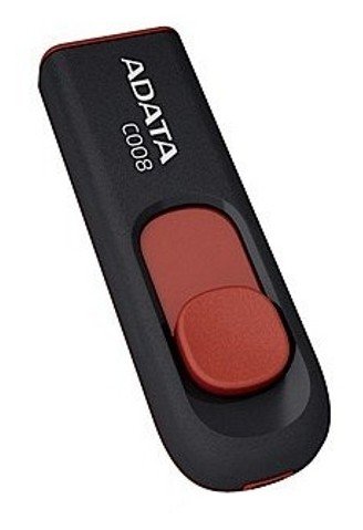 

Накопитель USB 2.0 ADATA AC008 8GB Black/Red (AC008-8G-RKD)