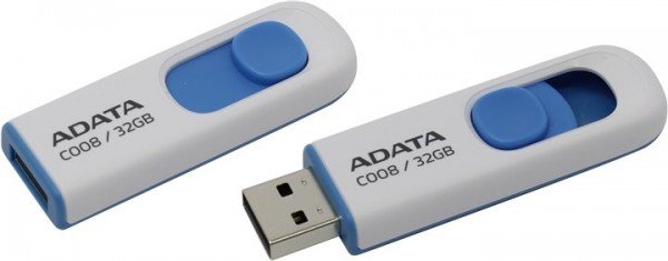 

Накопитель USB 2.0 ADATA C008 32GB White (AC008-32G-RWE)