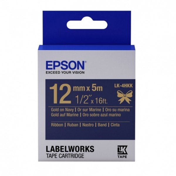 

Лента Epson LK4HKK Ribbon Gold/Navy 12/5