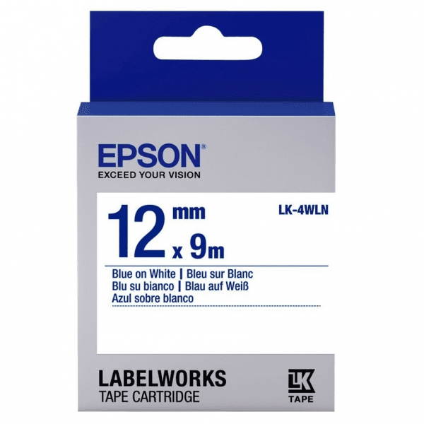 

Лента Epson LK4WLN принтеров LW-300/400/400VP/700 Std Blue/Wht 12mm/9m