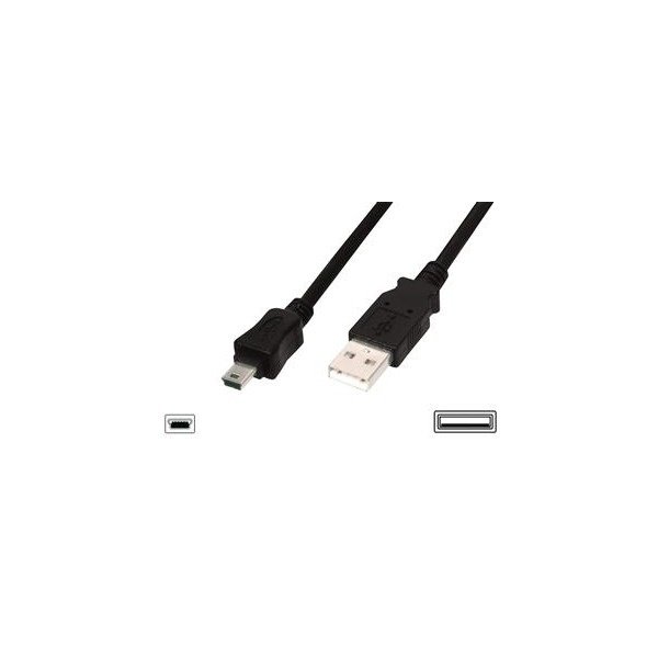 

Аксессуары DIGITUS Кабель USB 2.0 (AM/miniB 5pin) DIGITUS 1.0м Black/Черный, bulk (AK-300108-010-S)