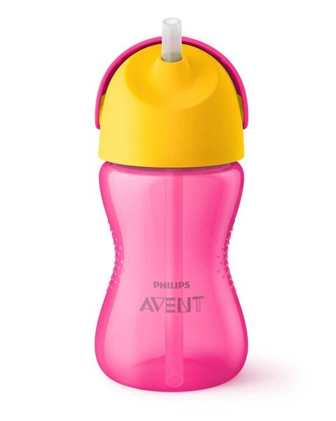 Чашка AVENT с трубочкой 300 мл. 12+ розовый (SCF798/02)