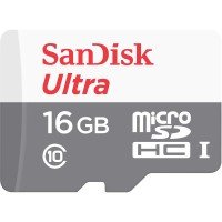 Карта памяти Sandisk microSDHC 16GB Class 10 UHS-I Ultra R80MB/s + SD-адаптер