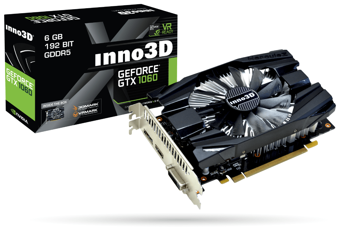 ≡ Видеокарта INNOVISION GeForce GTX 1060 6GB GDDR5 Compact