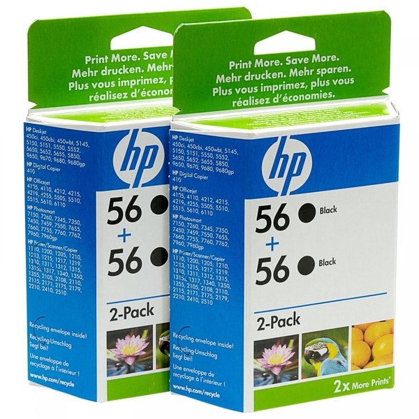

Картридж струйный HP No.56 Black 2-pack (C9502AE)
