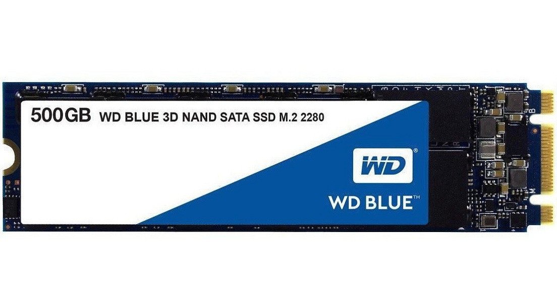 

SSD накопитель WD Blue 500GB M.2 2280 SATAIII (WDS500G2B0B)