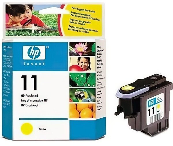

Печатающая головка HP No.11 DesignJ10ps/500/800/cp1700 yellow (C4813A)