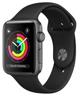 Смарт-часы Apple Watch Series 3 GPS 38mm Space Grey Aluminium Case with Black Sport Band (MQKV2FS/A)