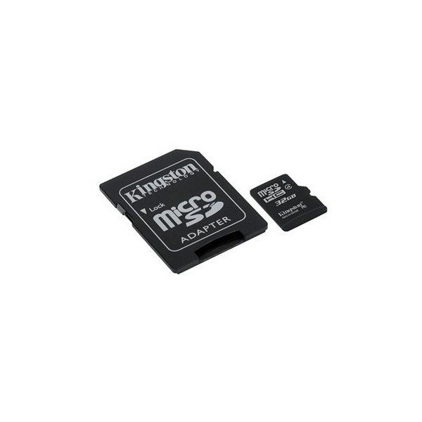 

Карта памяти Kingston microSDHC 32GB Class 4 + SD-адаптер