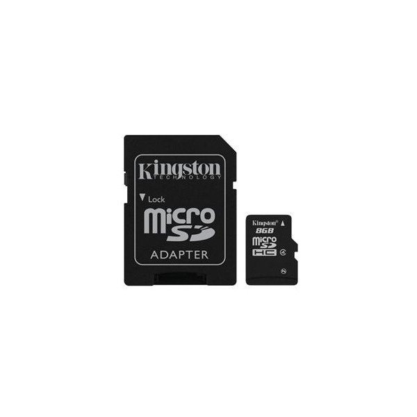 

Карта памяти Kingstone microSDHC 8GB Class 4 + SD адаптер