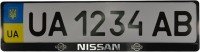 Рамка номерного знака Poputchik пластиковая c объемными буквами Nissan 2шт (24-013)