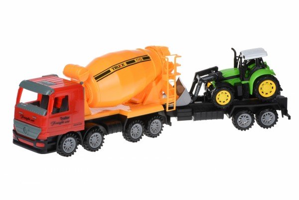 

Машинка инерционная Same Toy Truck Бетономешалка с бульдозером красная (98-88Ut-1)