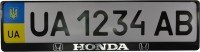 Рамка номерного знака Poputchik пластикова з об`ємними літерами Honda 2шт (24-005)