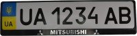 Рамка номерного знака Poputchik пластикова з об`ємними літерами Mitsubishi 2шт (24-012)