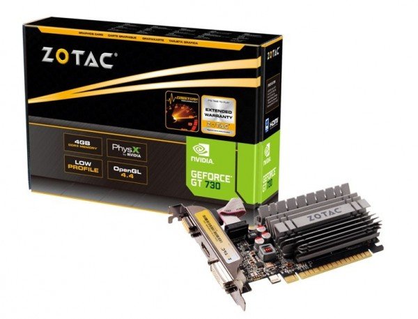 

Видеокарта ZOTAC GeForce GT 730 4GB Zone Edition (ZT-71115-20L)