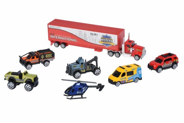 

Набор машинок Same Toy Diecast Грузовик с джипами (80956-6Ut)