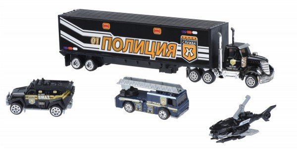 

Набор машинок Same Toy Diecast Грузовик с полицейскими (SQ80958-3Ut)